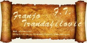 Franjo Trandafilović vizit kartica